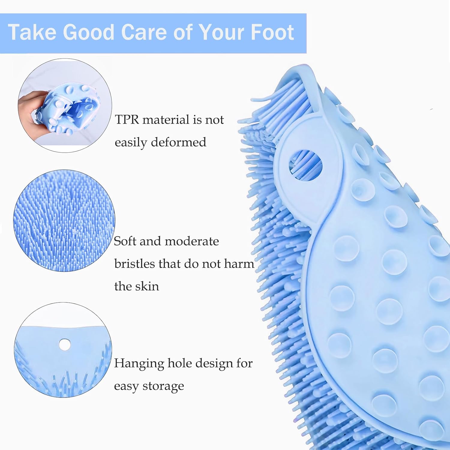 Shower Foot and Back Scrubber Mat