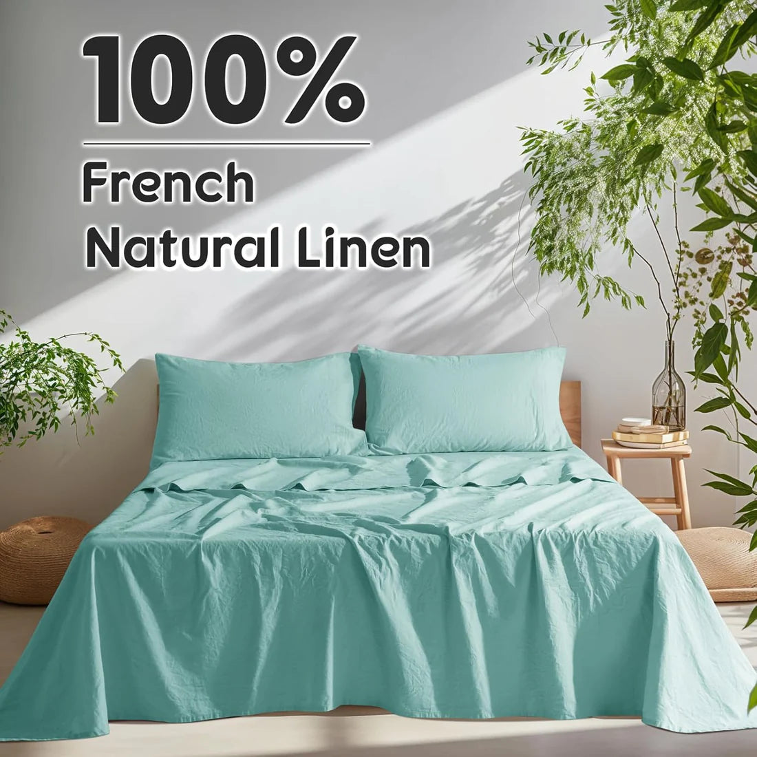 French Flax Natural Linen Sheets – Glarne