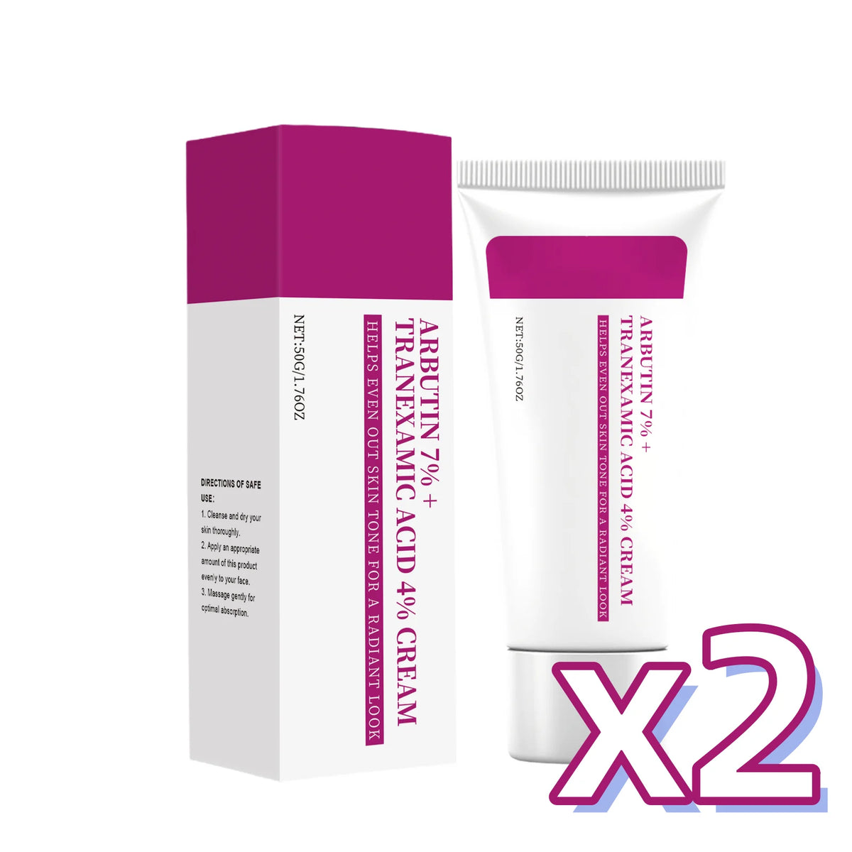 Arbutin 7% + Tranexamic Acid 4% Cream