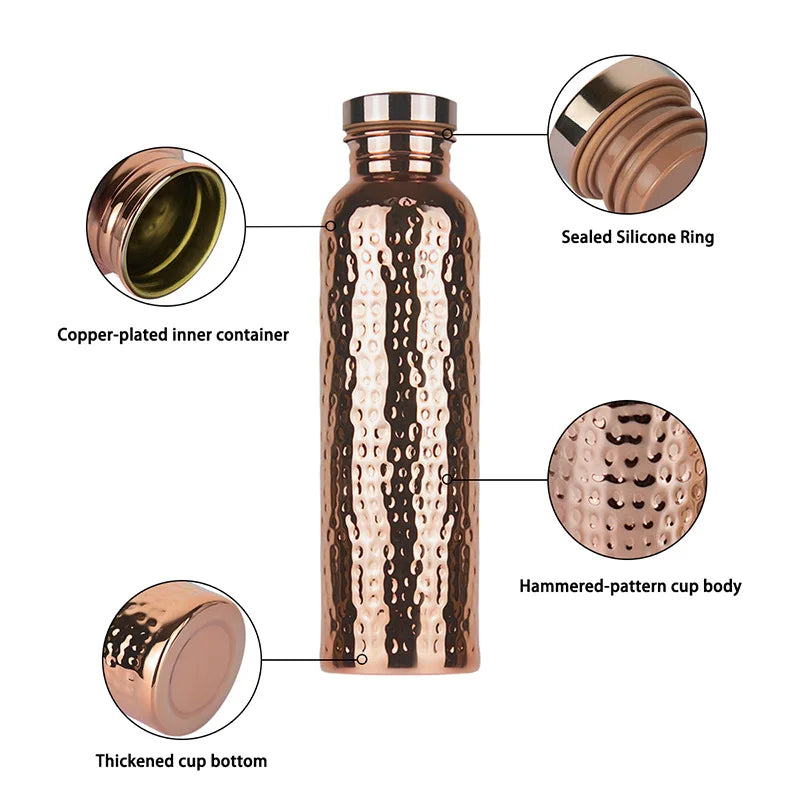 Electroplated Copper Water Bottle