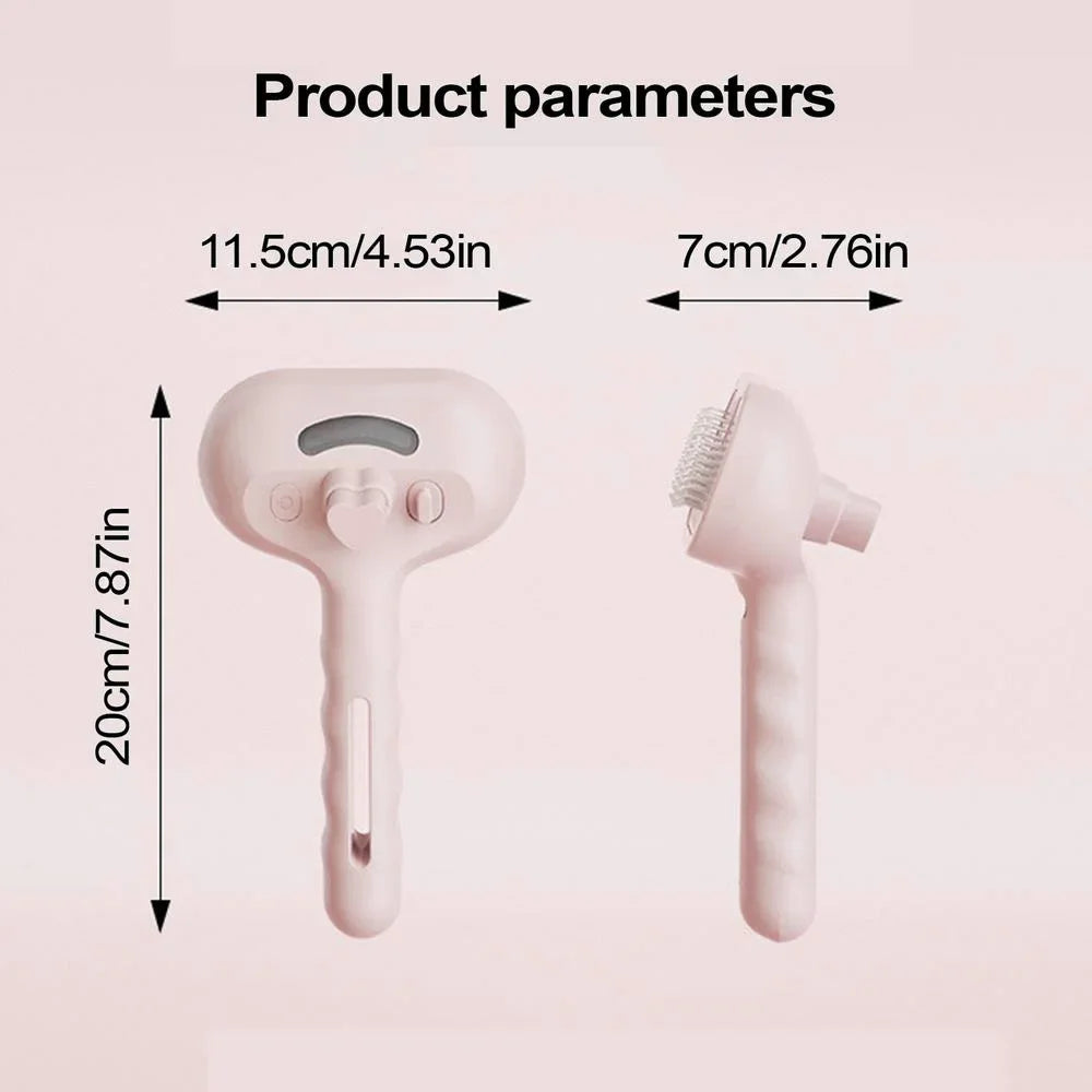 Pet Grooming Brush with Electronic Mist Spray