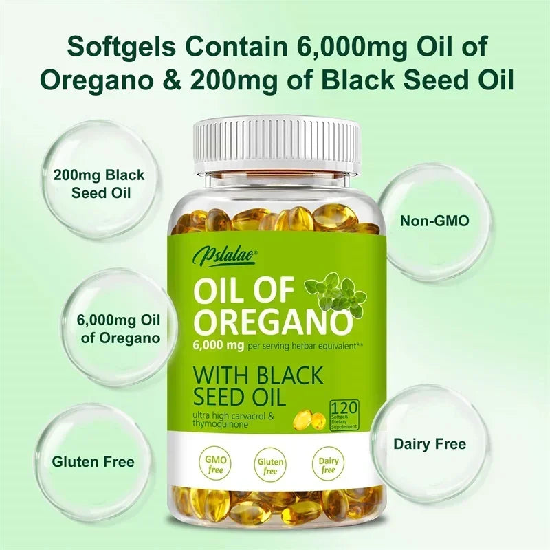 Oil of Oregano with Black Seed Oil Softgels