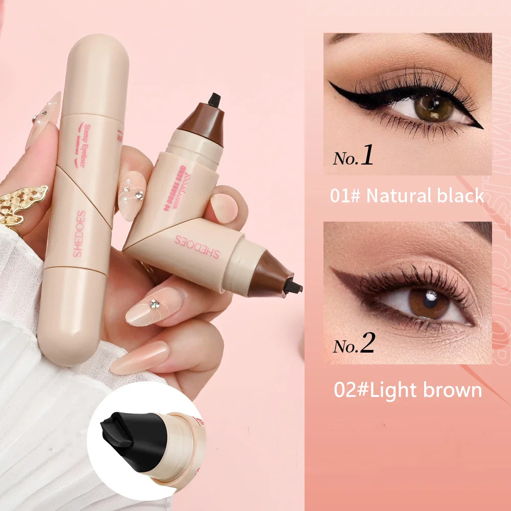Rotating Dual-Head Eyeliner Stamp Pen