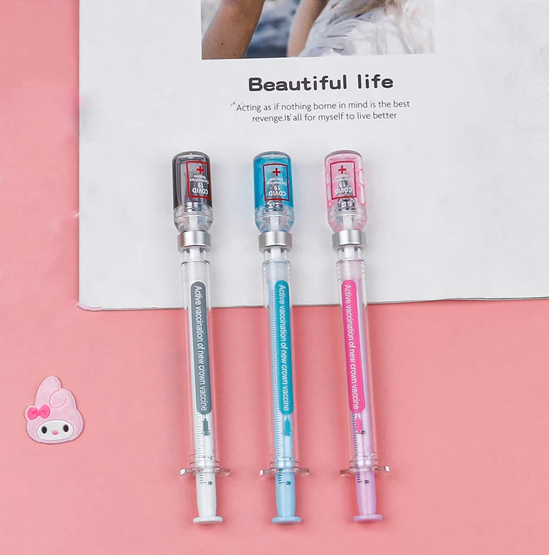 Syringe Shape Gel Pens – Fun Design with Smooth Writing